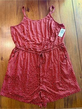 Torrid Red Super Soft Polka Dot Romper
